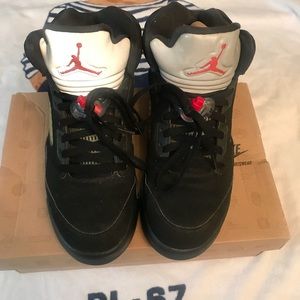 Air Jordan 5 Retro Black Metallic 2016 Size 9.5